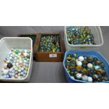 Large Quantity of Old Marbles, four boxes