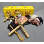 Two Pelham Puppets "The Witch" and "The Cat" in original boxes