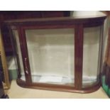 Mahogany and Bow Fronted Wall Display Cabinet