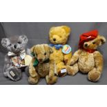 Three Dean's Rag Book Teddy Bears and a Chadd Valley Musical Teddy Bear