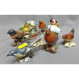 Ten Beswick Figures of Birds