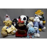 Collection of Nine Teddy Bears, Chadd Valley and Other including Her Majesty Queen Elizabeth II a