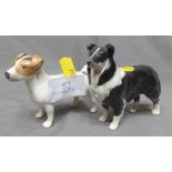 Two Beswick Figures one of a Collie Dog and one of a Jack Russell