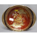 Carlton Ware Rouge Royal Lustre Dish on Red Ground, 10.25" across