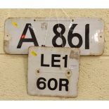 Two Signal Identification Plates A861 and LE1 60R