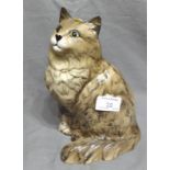 Beswick Figure of Seated Tabby Cat 8" high