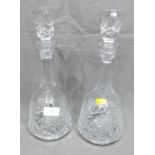 Good Pair of Mallet Shaped Decanters
