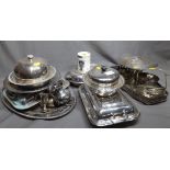 Large Quantity of Silver Plated Ware including muffin dishes, tureens, trays, milk jugs etc