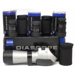 Zeiss Diascope 65 T* FL spotting scope, serial no. 2710820, with Hoya 67mm UV filter, also three