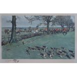 After Cecil Aldin (1870-1935),   Hunting scene, signed in pencil in the margin, published by