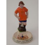 Leadbeater, Longton Art China figurine, Stoke Ladies football club, winner English Cup 1922.