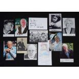 Collection of autographs relating to "Dad's Army" to include Clive Dunn, Ian Lavender, Bill Pertwee,