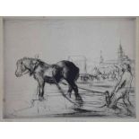 Edmund Blampied R.B.A., R.E. (British, 1886-1966),  "Ostend Horse", signed and numbered 34/100 in