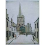 After Laurence Stephen Lowry R.A. (1887-1976),   "Burford Church", signed and numbered 330/850 in