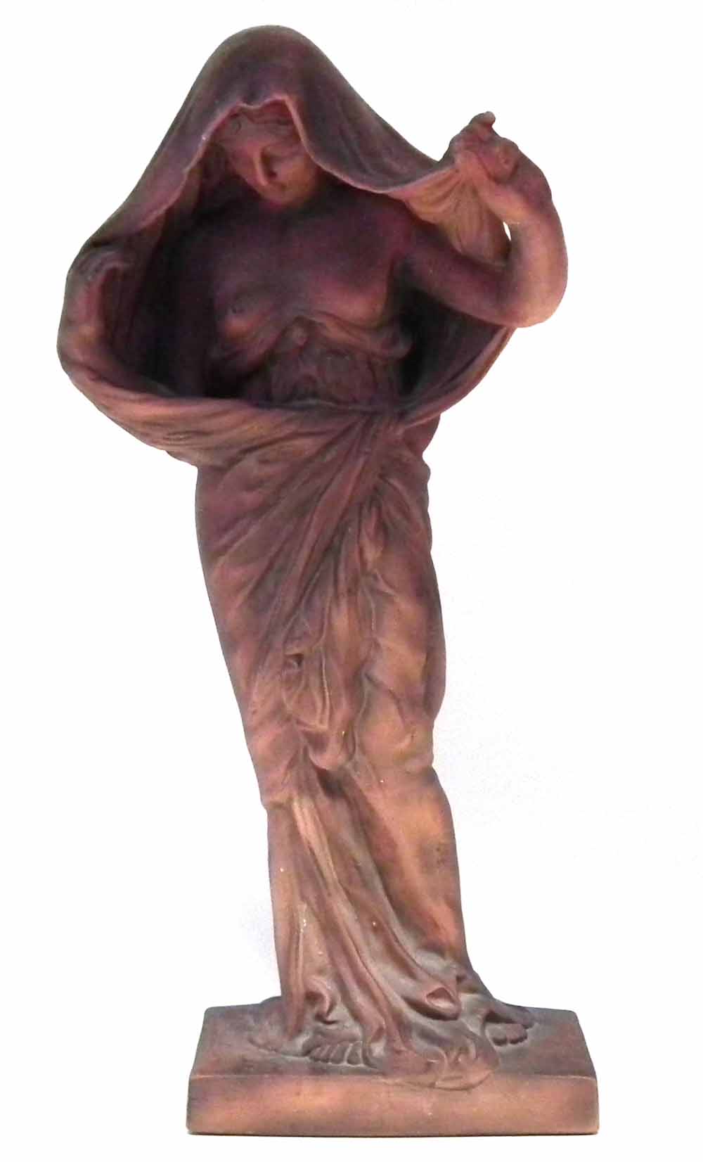Large painted terracotta figure of Nature, 60 cm high Condition report: chips to the base, several