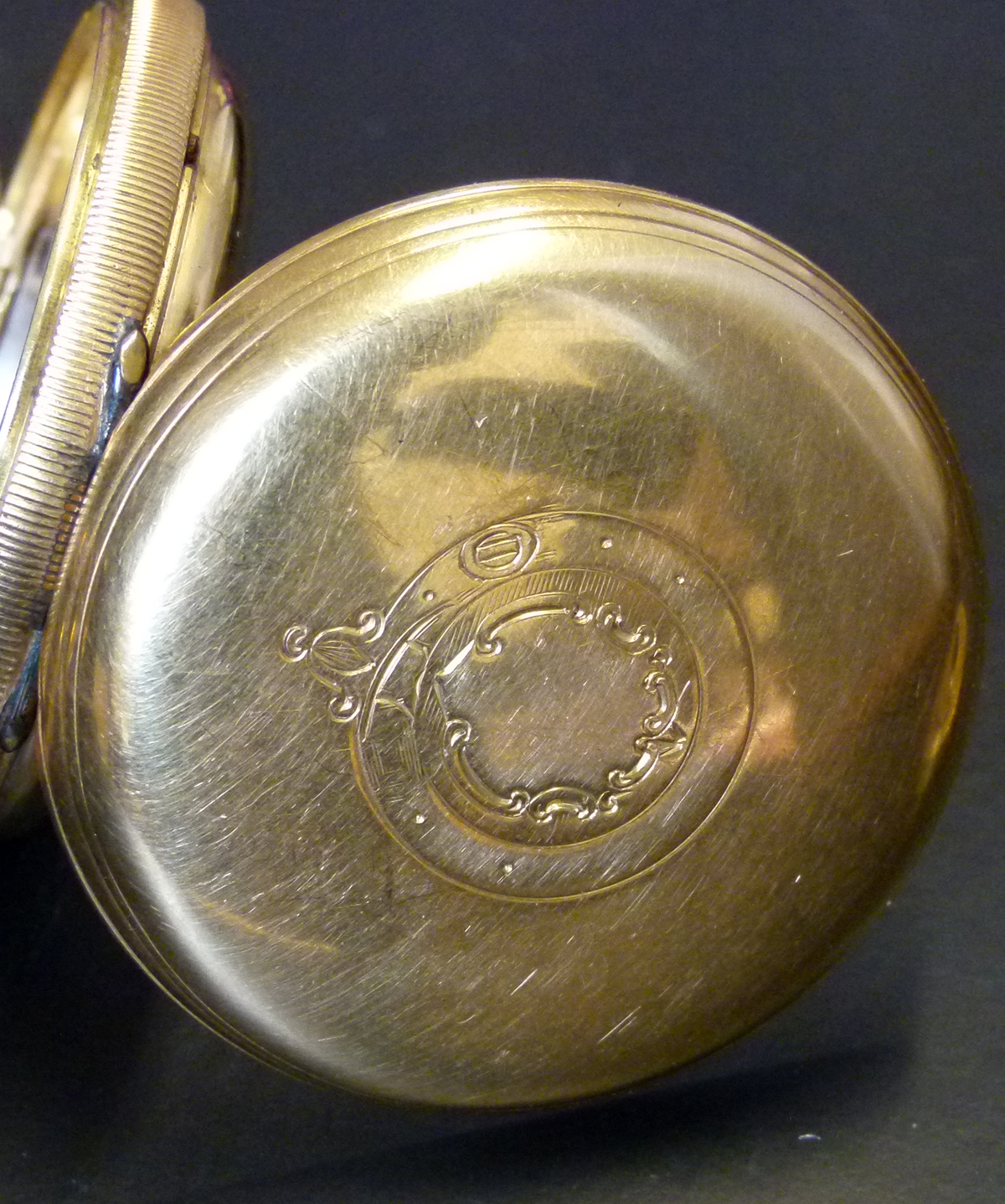 18ct gold open faced pocket watch, case London 1859, white enamel Roman dial, subsidiary seconds, - Image 10 of 11