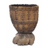 Dogon footed bowl or drum, 45cm high All lots in this Tribal and African Art Sale are sold subject