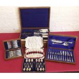 Canteen of EP cutlery by Edwards, Glasgow and four other cases. Condition report: see terms and