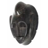 Bamana bronze or brass mask, 21cm high All lots in this Tribal and African Art Sale are sold subject