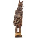 Fon Bocio or Ewe Fetish animal encrusted figure, 105cm high All lots in this Tribal and African