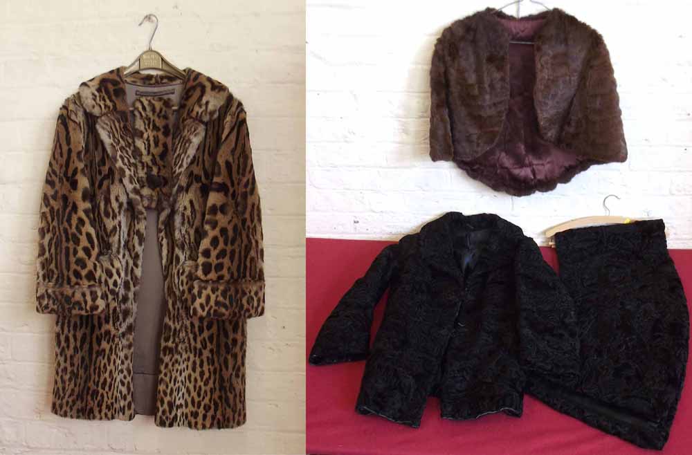 Ocelot fur coat, length 85cm, bought from Raimond Furs 1963, EU Article 10 certificate 543639/01;