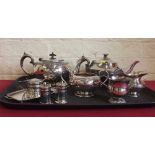 3 piece EPNS teaset and other plated ware. Condition report: see terms and conditions