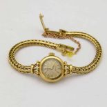 18ct gold Rolex Precision lady's gold bracelet watch, circa 1955, small circular dial, dagger