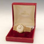 Omega Seamaster Automatic 9ct gold bracelet watch, integral bracelet and case Birmingham 1965, 1966,