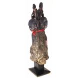 Fon Bocio or Ewe encrusted couple, 65cm high All lots in this Tribal and African Art Sale are sold