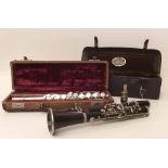 Cased clarinet and flute, Martin Freres, Paris and Paxman Bros. Condition report: see terms and