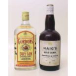 Haig's gold label blended Scotch Whiskey also Gordon's Dry Gin. Condition report: see terms and