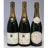 Two bottles of George Goulet 1969 champagne, also one bottle of Laithwaite Brut Champagne, (3