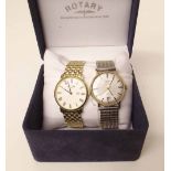 Rotary 24 jewel gents wrist watch and one other. Condition report: see terms and conditions