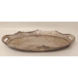 Edwardian EPNS oval gallery tray. Condition report: see terms and conditions