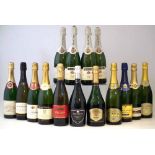 Champagne Cava and sparkling wine, to include: four bottles of Martini Asti, Baron Albert, Charles