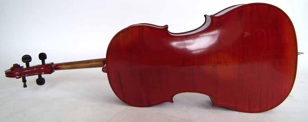 J.T.L. Cello, with two piece back, red brown varnish together with unmarked bow and Hiscox hard - Image 11 of 23