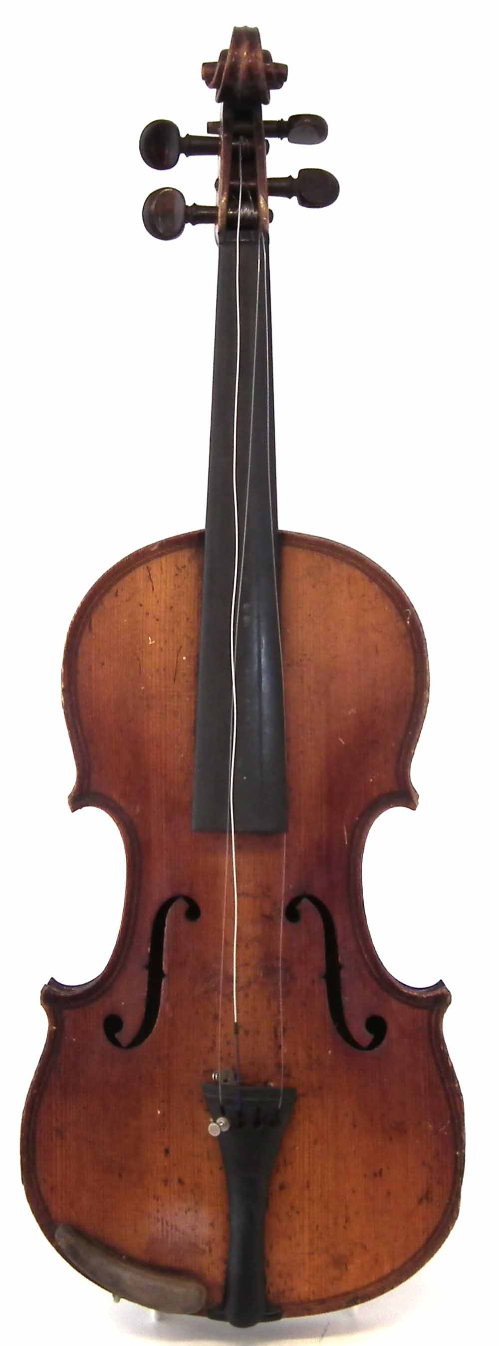 Violin in the style of Gaspar da Salo, with one piece tightly flamed back, double line purfling,