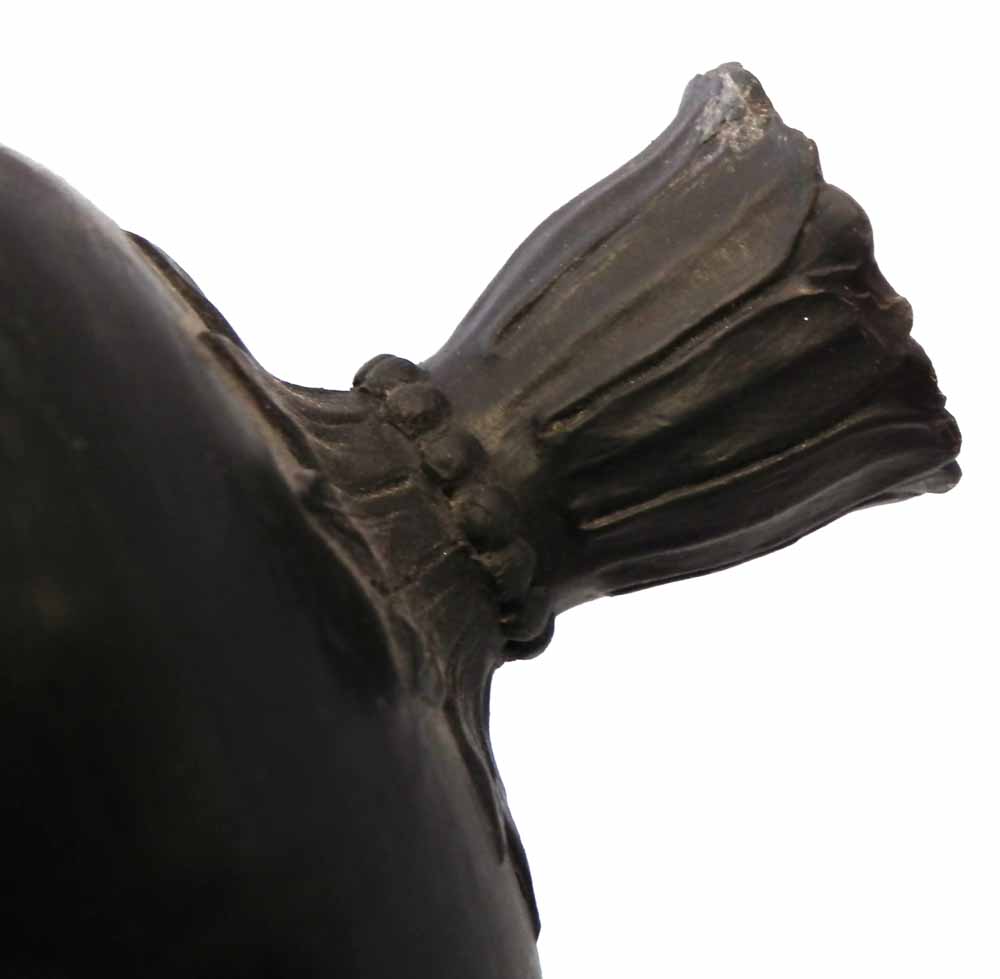 Wedgwood and Bentley black basalt vase circa 1770 moulded with cherubs between borders of palms, - Image 10 of 21