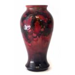 Moorcroft flambé vase, decorated with pomegranate pattern, impressed marks to base, 18cm high