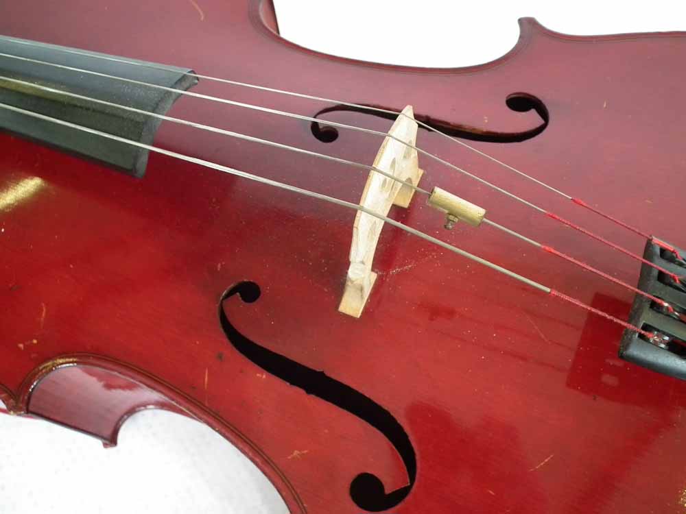 J.T.L. Cello, with two piece back, red brown varnish together with unmarked bow and Hiscox hard - Image 13 of 23