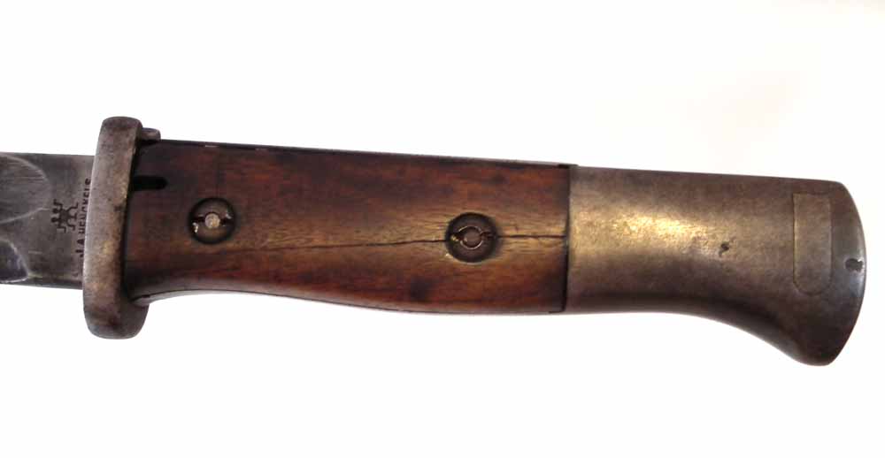 WW1 Mauser 1898 rifle bayonet by Simson & Co. with scabbard and leather frog, also a K98 rifle - Image 11 of 14