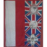 Queen Victoria Jubilee Flag, together with a King Edward VII and Queen Alexandra flag and another