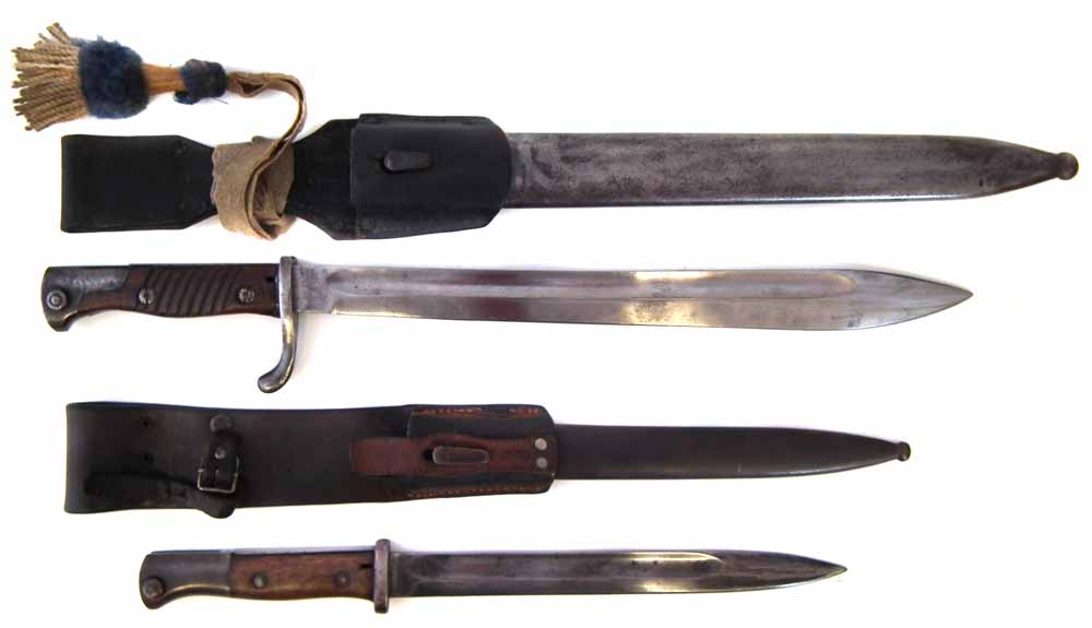 WW1 Mauser 1898 rifle bayonet by Simson & Co. with scabbard and leather frog, also a K98 rifle - Image 2 of 14