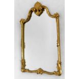 Gilt wall mirror, length 84cm