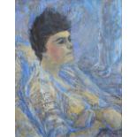 Dorothy Bradford (1918-2008), Female portrait, signed and dated 1986, oil on board, 50 x 39.5cm.;