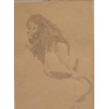 Harold Riley (1934-), Study of a lion, signed and dated '78, ink drawing, 32 x 24cm.; 12.5 x 9.