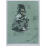 After Harold Riley (1934-), "Street Urchin", signed and numbered 455/500 in pencil in the margin,