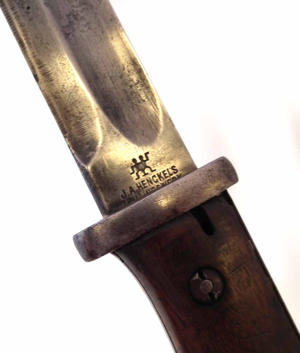 WW1 Mauser 1898 rifle bayonet by Simson & Co. with scabbard and leather frog, also a K98 rifle - Image 12 of 14