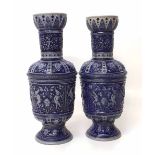 Pair of German stoneware vases. Condition report: see terms and conditions