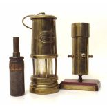 Ashington brass colliery lamp and two other detectors (3). Condition report: see terms and